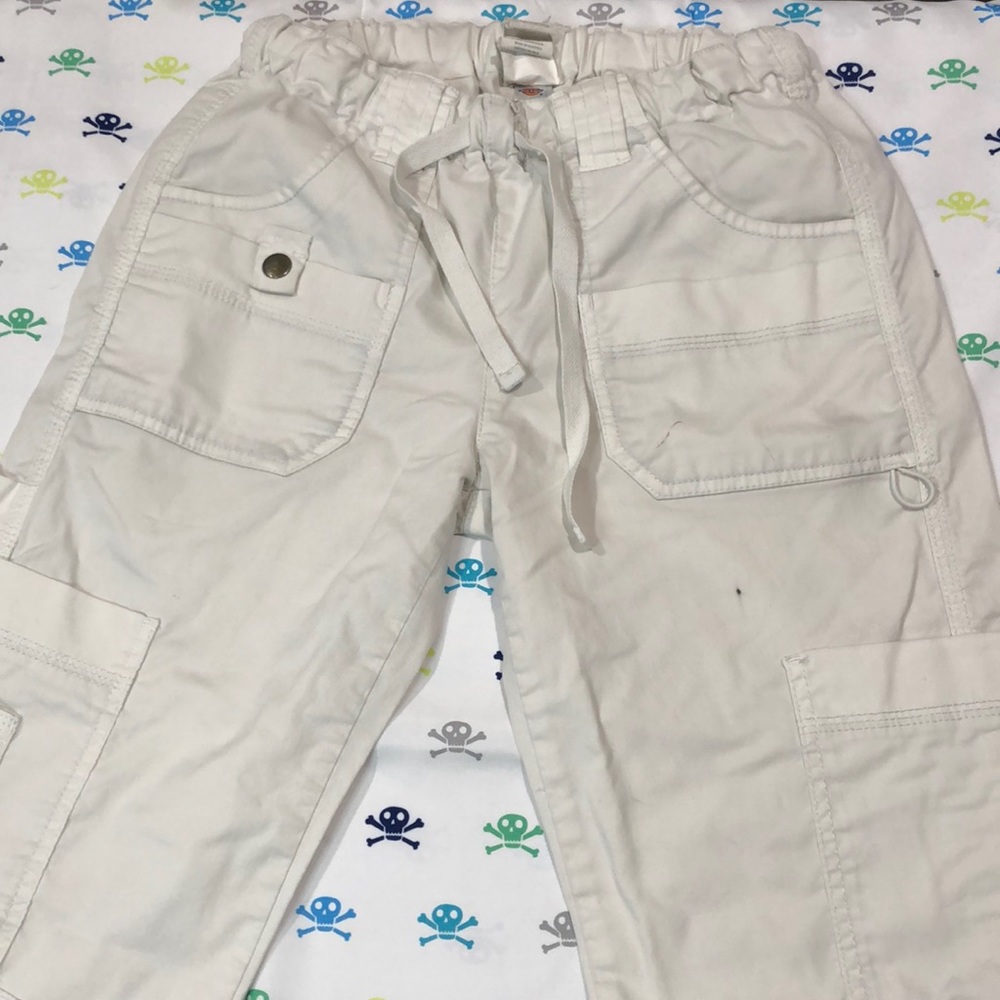 White Dickies Cargo Scrubs